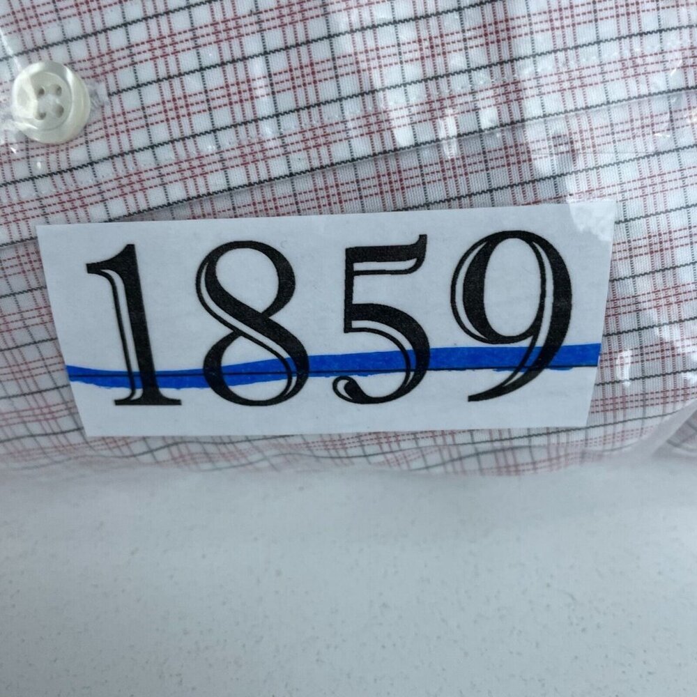Brooks Brothers Mens Non-Iron 17-2/3 100% Cotton Long-Sleeve Button-Up 1859 - Picture 7 of 8